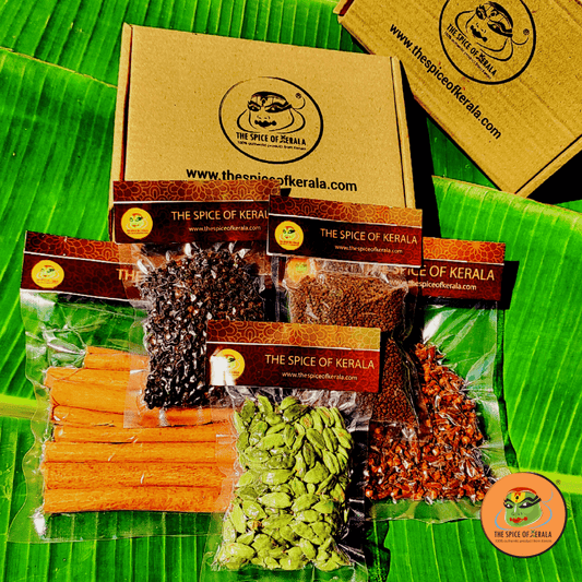 Combo Offer 1 - Kerala Flavours ( Cardamom, Cinnamon, Black Pepper, Clove and Granular Tea 50 gms each)