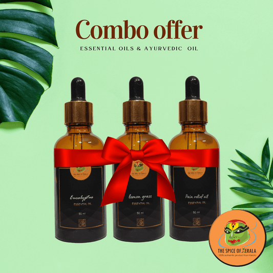 Combo Offer 2 - Essential and Ayurvedic Oil (Lemon Grass Oil, Eucalyptus Oil and Pain Relief Oil 50ml each)